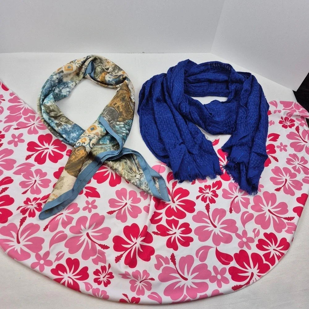 Scarf Bundle Lot 6‎ Lightweight Fashion Scarves Mixed Colors Prints Boho Chic